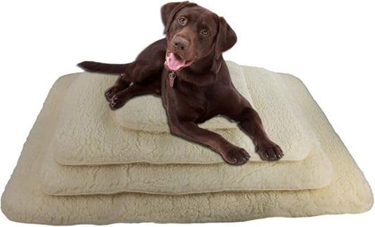 ActiveDogs Hi Loft Sherpa Faux Lambskin Dog Bed - Large 30"x40" - Orthopedic & Machine Washable - Double Layered