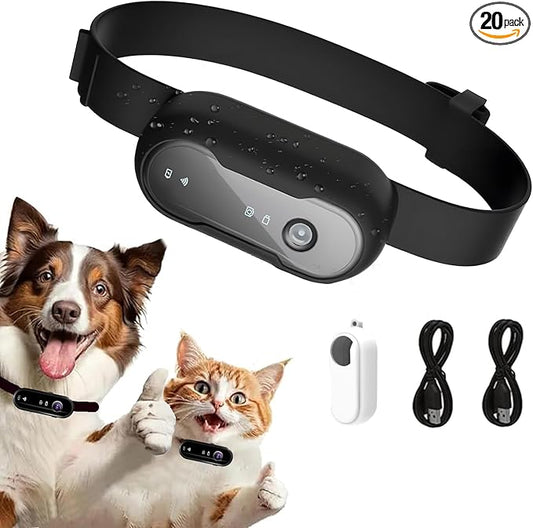 HD 1080P Pet Camera Collar with Video Record, Wireless Mini Sport Cam Built in WiFi, Small Body Action Cameras for Pet Supplies/Cycling/Travel/Walking