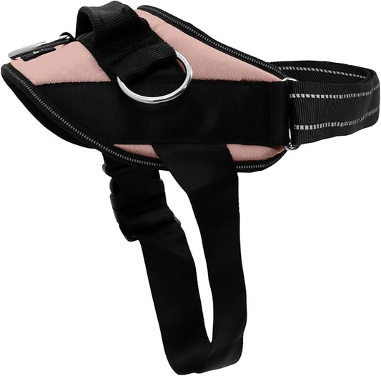 ShawnCo Essential Dog Harness, No-Pull Pet Vest with 3 Leash Clips, No Choke, Reflective, Adjustable and Padded, for Easy Walking and Training for Small, Medium and Large Dogs (Rose Gold, S)