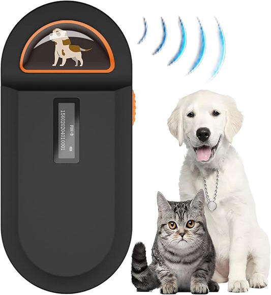 Pet Microchip Scanner, RFID Dog and Cat Microchip Reader, Supports EMID, FDX-B（ISO11784/11785） Microchips, for Animal Management