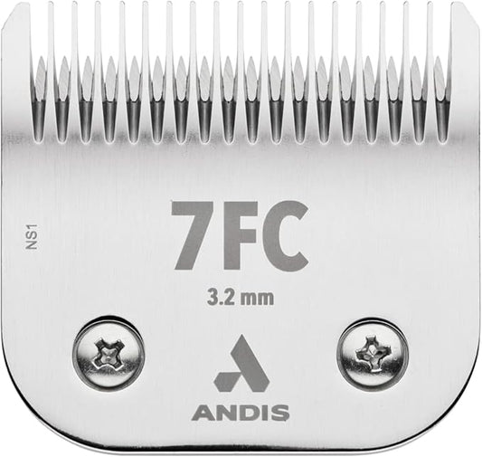 Andis 72600 UltraEdge Detachable Blade Size 7FC – Carbon Steel Dog Clipper Blade, 1/8" Cut Length, Professional Grooming Performance