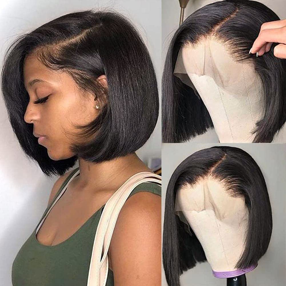 Ucuvic Bob Wig Human Hair 13X4 Hd Lace Front Bob Wigs For Black Women Human Hair Glueless Wigs Human Hair Pre Plucked Pre Cut 18