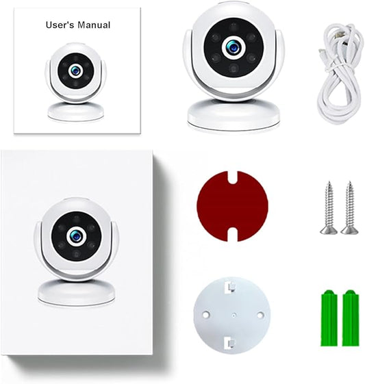 Indoor Wireless Pet Camera, 1080P HD, 170° Wide Angle, Night Vision - Smart Motion Detection, Magnetic Bracket, Home Safety Monitoring