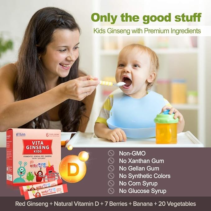 Gin Hongsam Saponin Capsule Plus + VITA Ginseng Kids Premium Bundle
