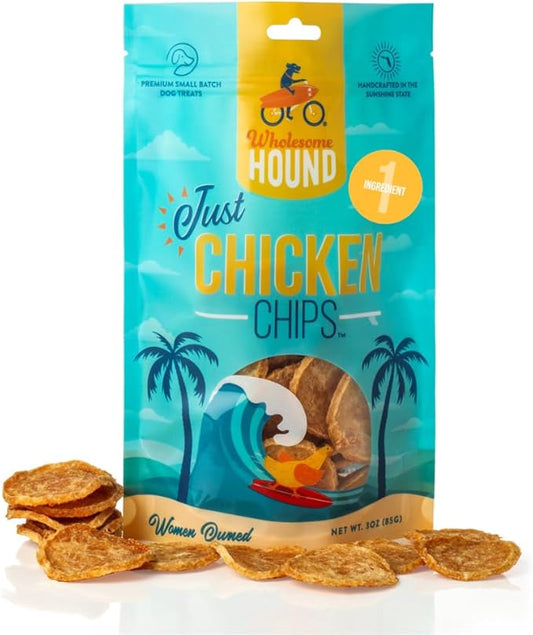 Chicken Chips – Single Ingredient Dog Treats, All Natural & Healthy Training Snacks for Small, Medium & Large Breeds, Puppies – High Protein, Made in US 3oz