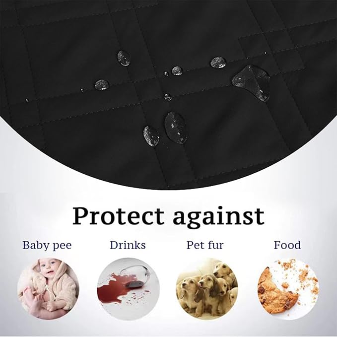 Waterproof Dog Bed Covers for Couch Protection, Water-Resistant Soft Dog Pet Blanket Anti-Slip Dog Blanket for Bed, for Furniture Bed Couch Sofa (Black,52x82inch)