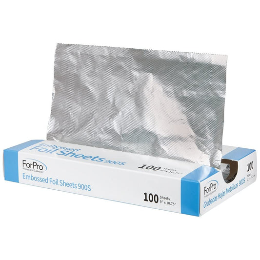 Forpro Professional Collection Embossed Foil Sheets 900S, Aluminum Foil, Pop-Up Dispenser, For Hair Color Application And Highli
