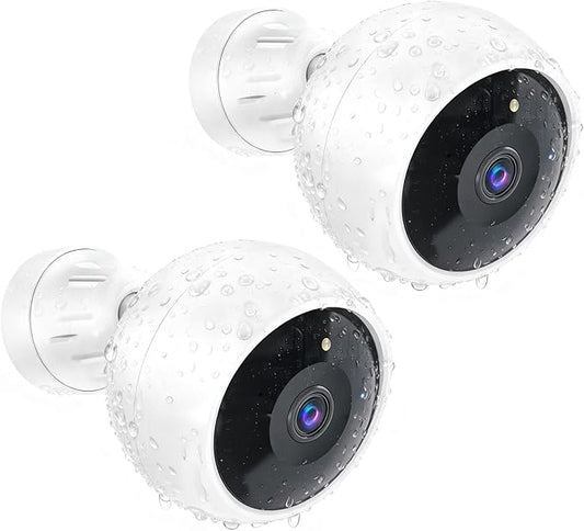Security Cameras Wireless Outdoor, 2K Indoor Battery Powered WiFi Camera for Home Security, Color Night Vision, 2-Way Talk, Siren Alarm, AI Motion Detection, Cloud/SD Storage, 2 Pack