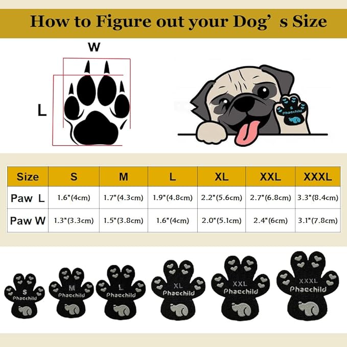 Dog Paw Pads Anti-Slip Grips,Dog Paw Protectors for Senior Dogs on Hot Pavement,Provides Traction to Keep Them from Slipping on Smooth Floors 20 sets-80 Pads Multicolor XXL