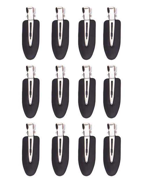 Conpru No Bend Hair Clips, 12 Pieces, No Crease Hair Clips For Hair Styling And Makeup Application