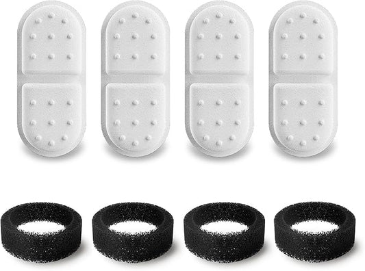 Cat Water Fountain Filters, APAUK 4 Pack Replacement Filters & Sponges,Only Applicable to APFSS-3201