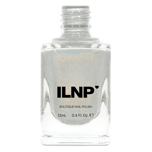 Ilnp Paper Route - Light Grey Holographic Nail Polish