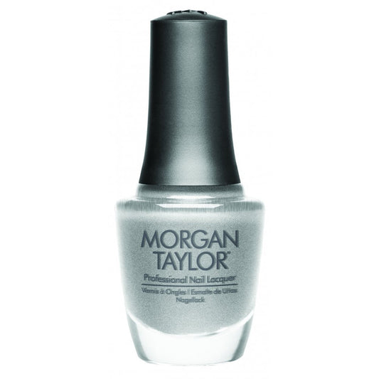 Morgan Taylor Nail Lacquer (Tinsel My Fancy) Silver Sparkle Nail Polish, Finger Nail Polish, Long Lasting Nail Polish, Silver Na