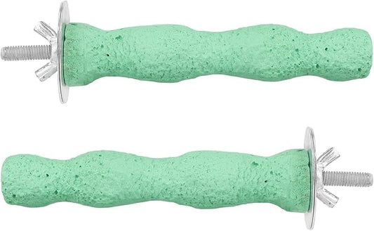 2pcs Bird Beak Grinding Stone, Resin Anti-Slip Beak Grinder Stone Perches Bird Parrot Cage Perch Stand for Parrot Budgie Cockatiel Cage Accessories