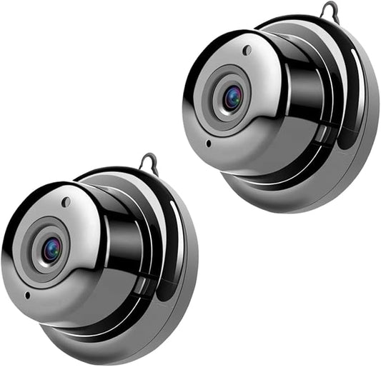 Upgraded Ultra-Invisible No-Plug Camera, Smart WiFi Home Security Monitor with Invisible Mini Camera Wireless, HD Live Streaming Indoor Cameras for Pet Monitoring, Motion Alerts, Easy Setup (2Pcs)