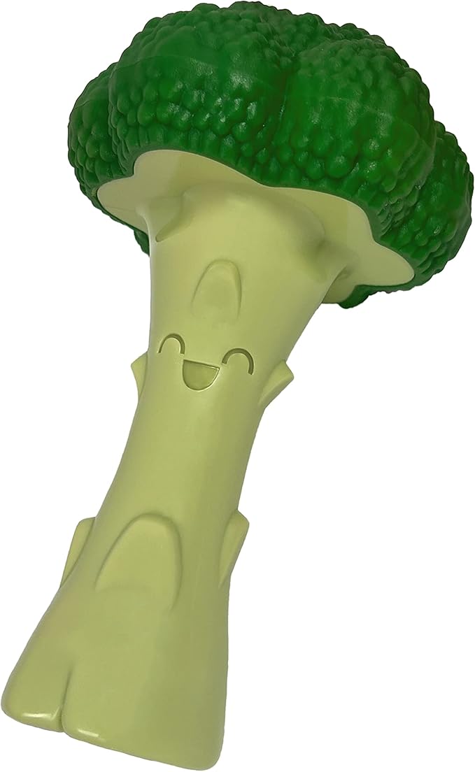 Nylabone Broccoli Power Chew Toy for Dogs, Dog Toys for Aggressive Chewers, Bacon & Cheese Flavor, Large Dogs - Up to 50 lbs, 1 Count