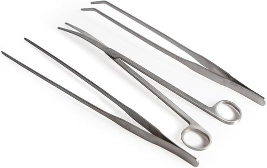 Co-link 3 in 1 Stainless Steel Aquarium Tank Aquatic Plant Tweezers Scissors Tools for Decoration of Your Aquarium Plants