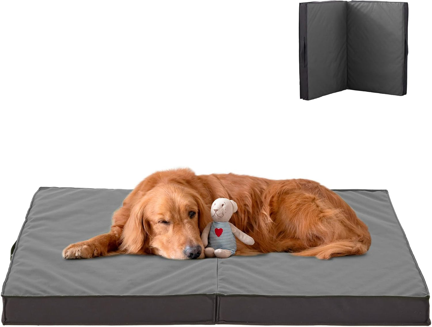 Outdoor Beds for Large Dogs, Waterproof with Washable Cover, Foldable Cooling & Orthopedic: 35in All Weather