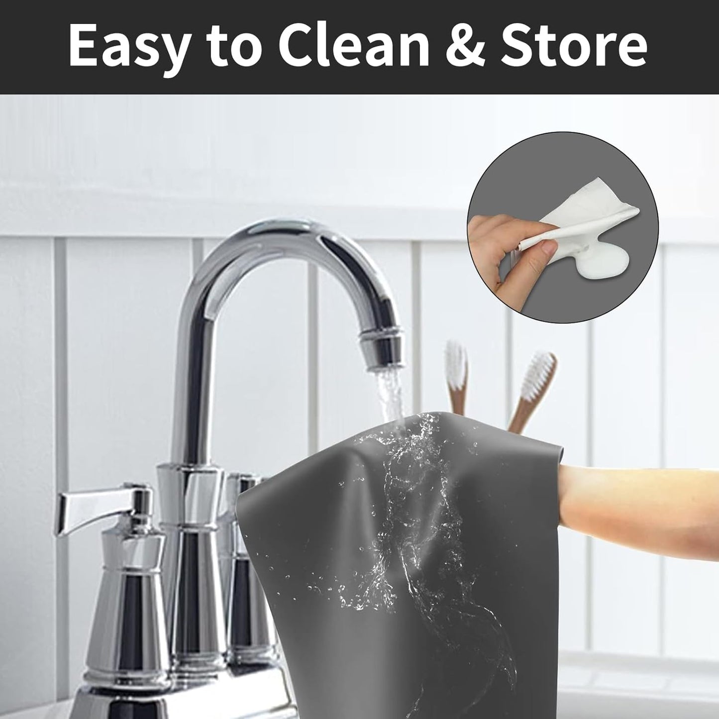 Super Large Silicone Mat, 120"x24" Silicone Mats for Kitchen Counter, Non-slip Heat Resistant Mat,Thicken Kitchen Counter Mat, Waterproof Countertop Protector for Craft (Black)