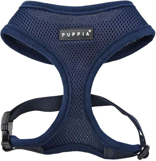 Puppia Soft Dog Harness, Navy, Small (PDCF-AC30-NY-S)