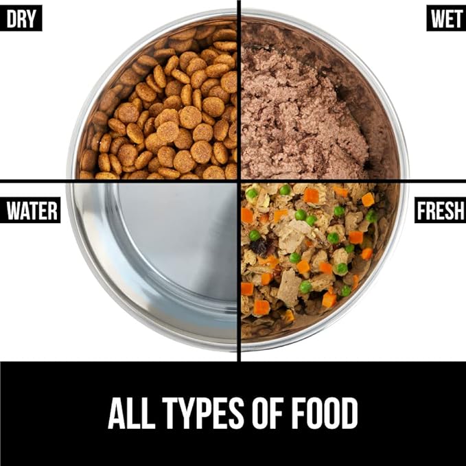 GORILLA GRIP Dog Bowls, Holds 2 Cups Each (16 fl oz), Heavy Duty Stainless Steel Food and Water Bowl for Feeding Dogs and Cats, Dishwasher Safe, Rust Resistant, BPA Free Rubber Base, Set of 2 Green