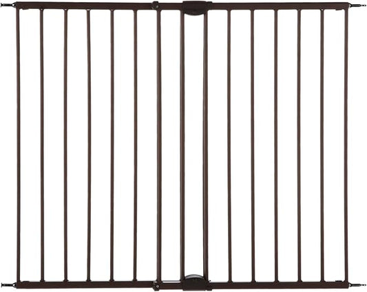 MyPet Windsor Walk Thru Pet Gate: 28.68" - 47.85" Wide Dog Gate. Hardware Mount, Dog Gates for The House, Cat Gate for Doorway. 31" Tall, Matte Bronze