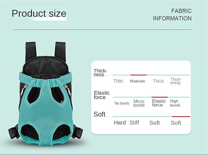 Portable Pet Carrier Backpack, Adjustable Pet Front Cat Dog Carrier Backpack Travel Bag for Small Medium Dogs Cats Puppies, Cat Backpack Carrier for Hiking Cycling (E, M)