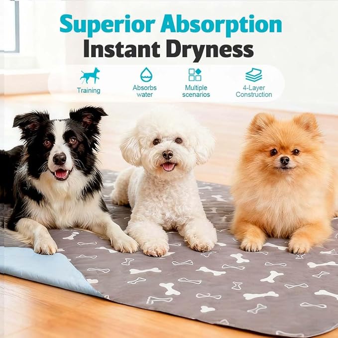 Puppy Pads for Dogs, 2026 New Washable Puppy Pads with Pheromones, Pee Pads for Dogs & Cats, Durable Leak-Proof & Anti-Slip Pet Training Pads for Home & Travel, Reusable (White, 15.7" x 23.6")