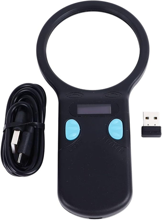 Animal Chip Reader Portable Handheld Pet ID Tag Scanner, Rechargeable Lightweight 125K 134.2K - Fast Accurate Reading, Durable Plastic Design, Ideal for Small Animal Management