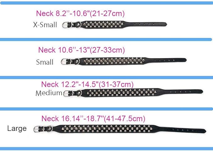 Spiked Dog Collar Soft Pu Leather Mushrooms Rivet Spike Studded Puppy Adjustable Pet Collars for Small Breeds (M, Pink)