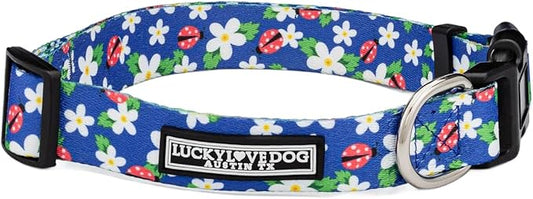 Lucky Love Dog - Adjustable Dog Collar with Easy Click Buckle for Medium, Durable, & Comfortable for Male & Female Dogs, Pet Collar for Puppies & Adult Dogs - Lilian, Medium