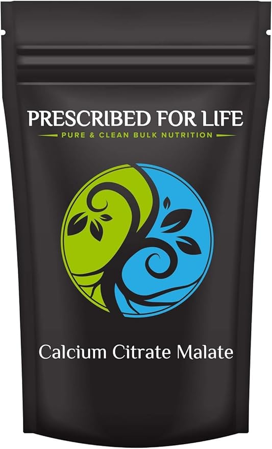 Prescribed for Life Calcium Citrate Malate, Pure Vegan Calcium Powder for Bone Health & Cardiovascular Support, Easy Absorption Formula, Non GMO, Filler & Additive Free (2kg / 4.4lb)