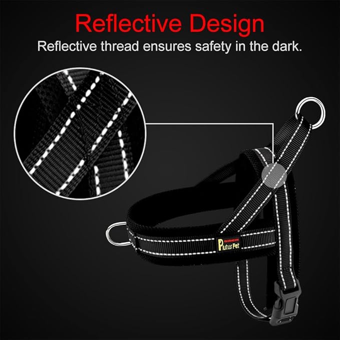 Plutus Pet No Pull Dog Harness with Breathable Mesh Padded, Adjustable Reflective Escape Proof Dog Harness, Quick Fit Dog Vest Harness for Small Medium Large Dogs(S, Orange)