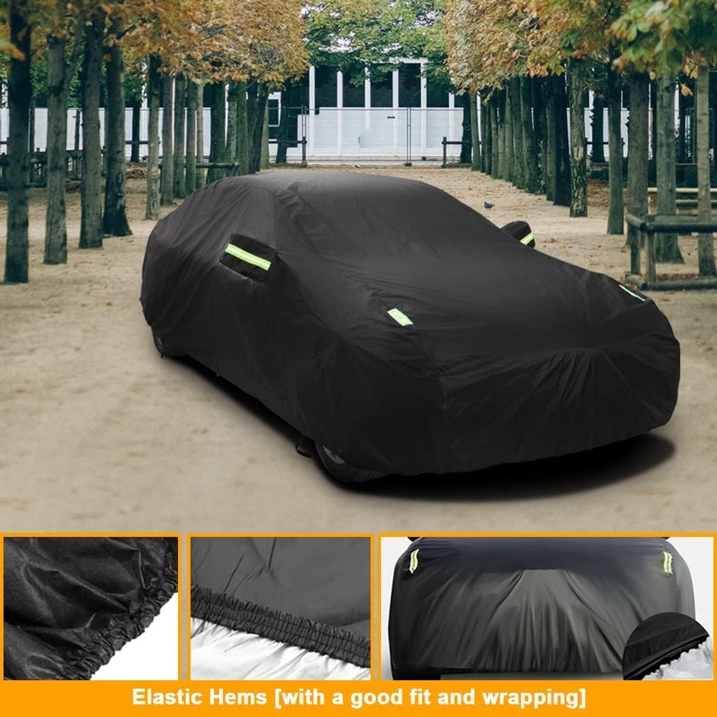 Custom Car Cover Compatible with Chevrolet Corvette 1984-2019 Stingray Z06 Grand Sport Z15 Z25 C7 C6 C5 C4, Waterproof All Weather Covers with Cotton Lining, Rain Snow Sun UV Cover for Outdoor