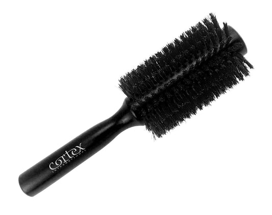 Cortex Professional Natural Bristle Hair Brush, Black 2.75'', For Men & Women, For Drying All Hair Types, Fine And Coarse, Woode