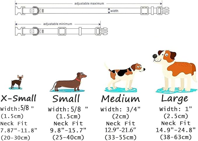 Dog Collar with Bohemia Floral Tribal Geometric Patterns - Soft Ethnic Style Collar Adjustable for Small Medium Large Dogs(Strawberry,M)