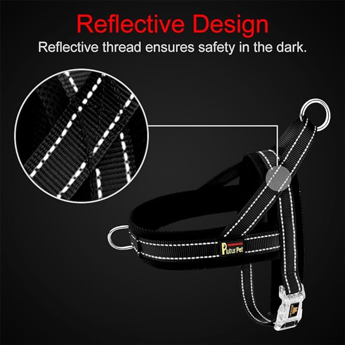 Plutus Pet No Pull Dog Harness with Breathable Mesh Padded, Adjustable Reflective Escape Proof Dog Harness, Quick Fit Dog Vest Harness for Small Medium Large Dogs(XXS, Gray)