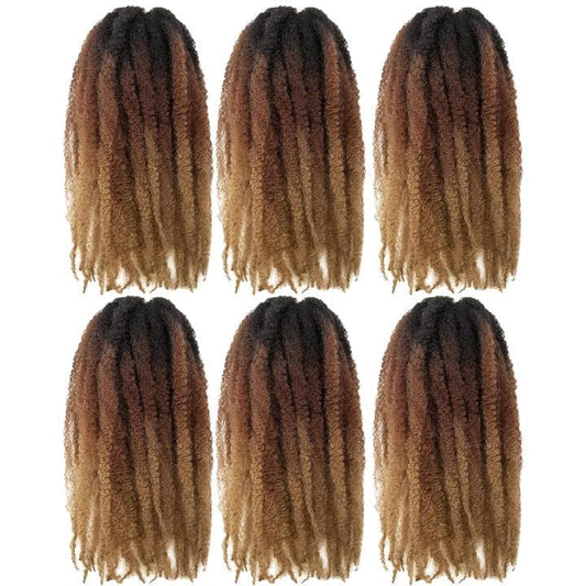 Toyotress Marley Twist Braiding Hair - 28 Inch Ombre Brown Blonde Long Marley Hair For Faux Locs, Afro Kinky Curly Marley Twist