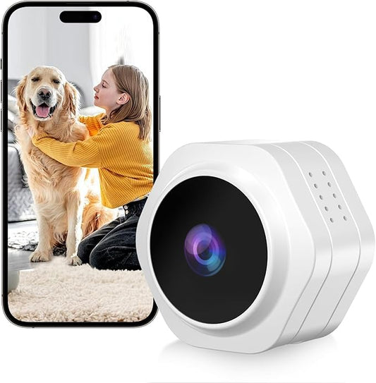 MiNi WiFi Spy Hidden Camera,Nanny Camera, 4K Ultra HD Wireless Security Cameras for Baby,Dog,Cat,Pets, AI Motion Detection Alerts, Auto Night Vision, Real Time Record Surveillance Cam for Home