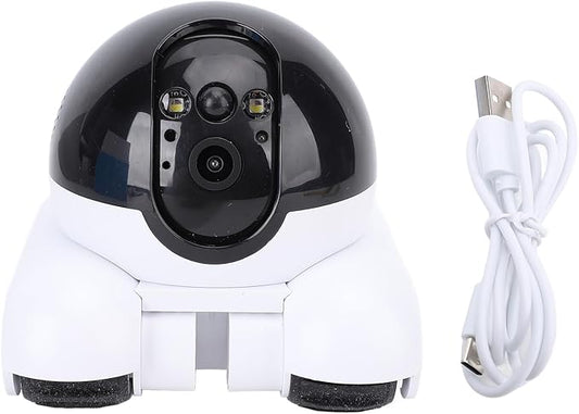 Movable Pet Camera with Double Lens 1080P Dual Rotating Picture Watching Wireless Indoor Security Camera for Cats Dogs