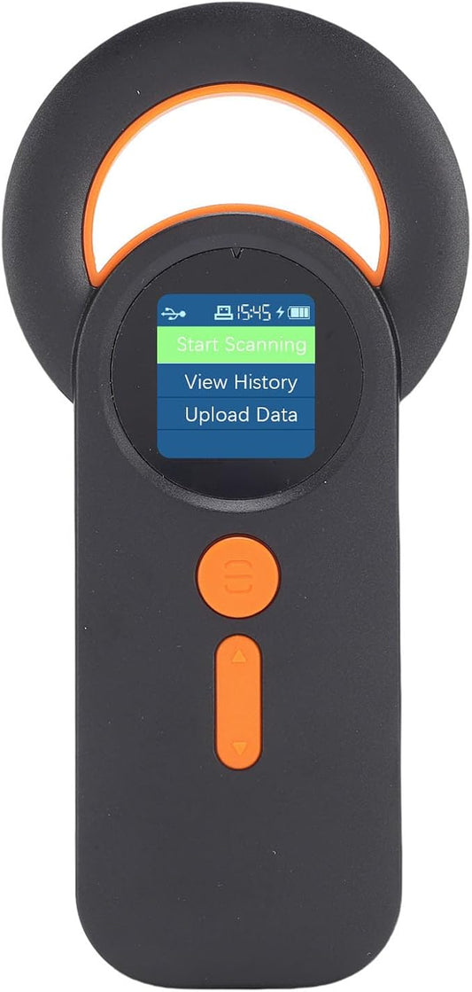 Pet Microchip Scanner, Wireless 2.4G USB Connection, Supports EMID FDX B, 1.44 Inch TFT Screen, Ideal for Dogs and Cats
