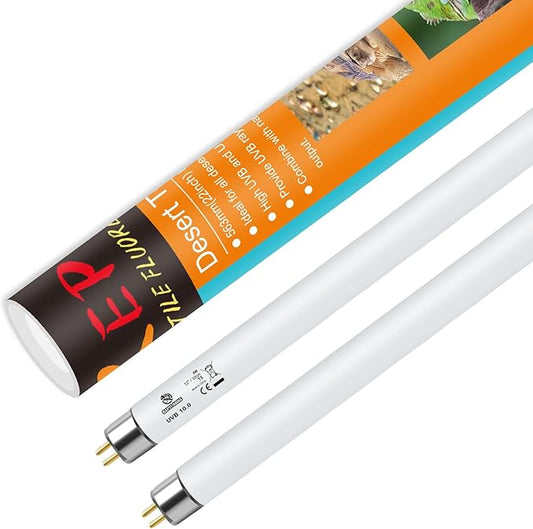 2PCS T5 UVB Reptile Light 8W 10.0,UVA UVB Light Bulb for Reptiles,Reptile UVB Lamp Tube for Bearded Dragon,12 Inchs