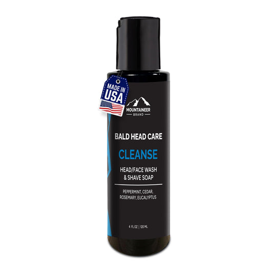 Mountaineer Brand Bald Head Shampoo For Men | All Natural Moisturizing/Hydrating Shaving Soap And Face Cleanser | For Daily Head