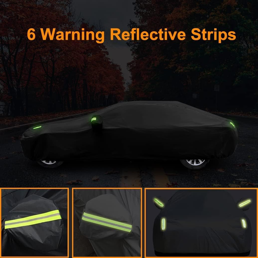 Upgraded Waterproof Car Cover Compatible with Chevrolet Camaro 2025-1982, All Weather Rain Snow Sun UV Car Covers with Cotton Lining for Camaro Coupe Convertible, Heavy Duty Outdoor Covers