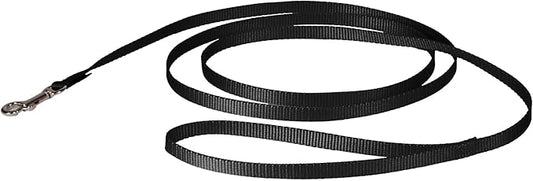 PetSafe Nylon Leash - Durable Cat & Dog Behavioral Training Leash - Compatible with Easy-Walk Harness - Traditional-Style Reliable Pet Lead with a Padded Hand Wrap - 3/8" x 6' - Black