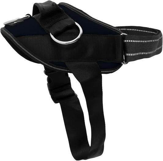 ShawnCo Essential Dog Harness, No-Pull Pet Vest with 3 Leash Clips, No Choke, Reflective, Adjustable and Padded, for Easy Walking and Training for Small, Medium and Large Dogs (Midnight, S)