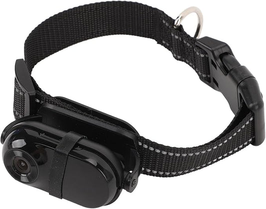 SUNGOOYUE Pet Collar Camera, 1080P HD Video Recording Adjustable Angle View with Back, for Dogs Cats Indoor Outdoor Travel Adventure (128GB)