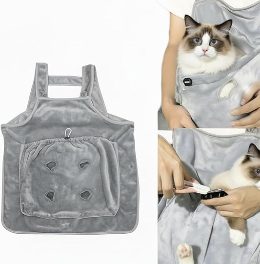 Cat Apron Carrier, Pet Sleeping Bag, Kitten Hands-Free Soft-Sided Carrier Pouch Sling for Small Sized Animals Cat Carrier Pouch Pet Sling Carrier for Small Sized Animals (A,1Pcs)