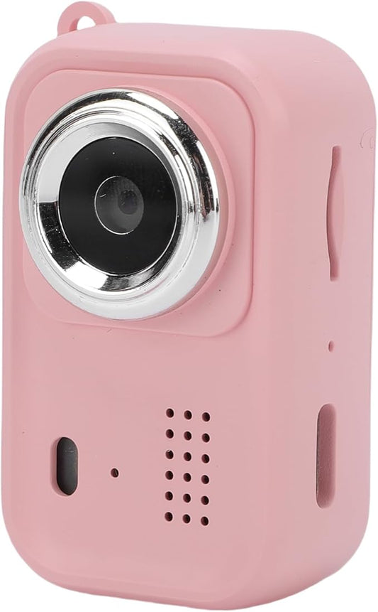 Tbest 1080P Thumb Retro Video Camera Color Screen Small for Cycling Hiking Pet Recording (Pink) (Pink)