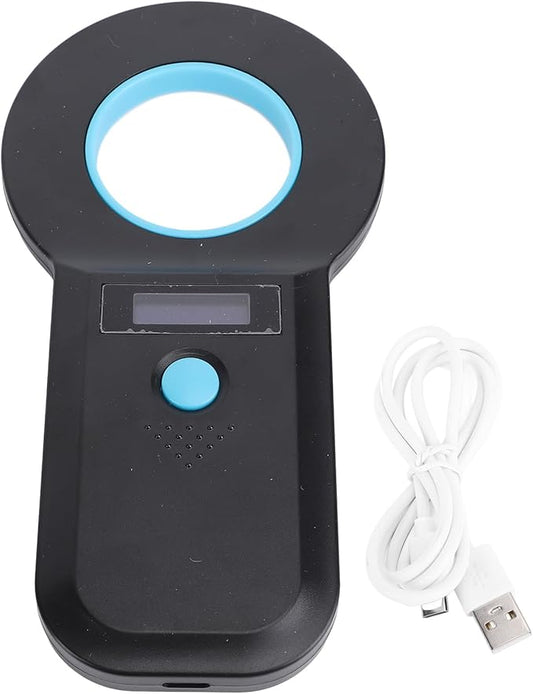 Hyuduo Pet Microchip Scanner, Bluetooth and USB C Portable Handheld Animal Chip Reader with 128 Data Storage for EMID FDX B ISO 11784/85 Chips